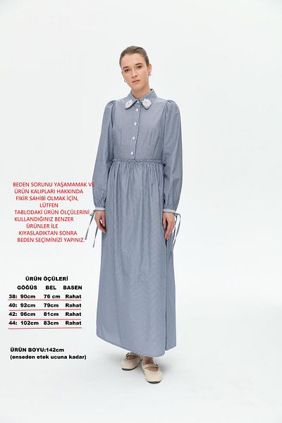 Doque Women's Summer Hijab Dress Cotton Fabric Young Sports Model 63039