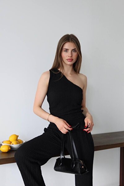 Ekim Store Σετ με έναν ώμο Seersucker διπλό