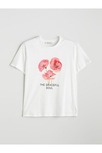 LC Waikiki New Season Crew Neck Floral Printed Women's T-Shirt - S5Il97Z8