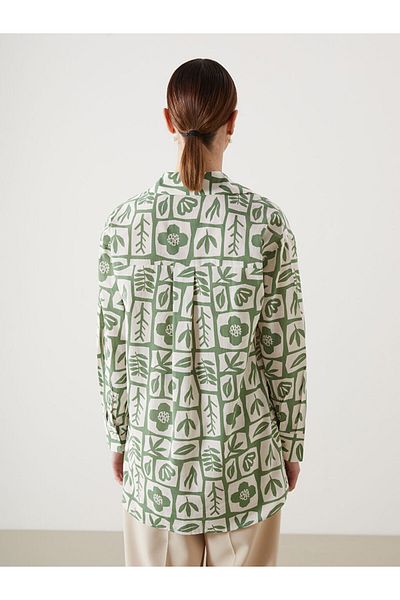 LC Waikiki New Season Print Oversize Women's Shirt Tunic - S5Fe26Z8