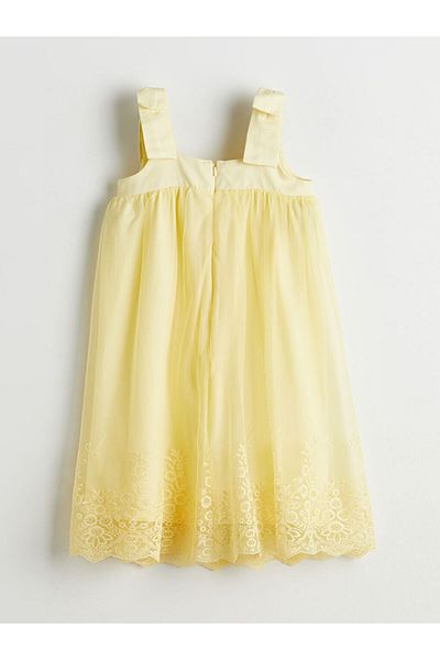 LC Waikiki New Season Square Collar Girl's Dress - S5Fb55Z4