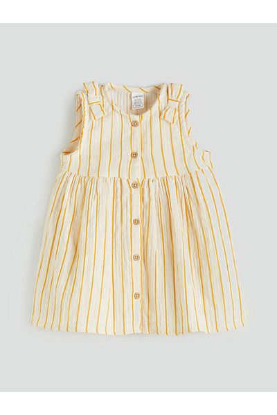 LC Waikiki New Season Striped Baby Girl Muslin Dress - S5Gj28Z1