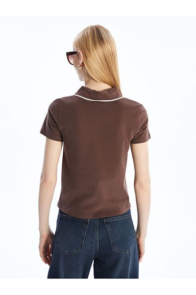 LC Waikiki New Season Polo Neck Embroidered Women's T-Shirt - S5Oq15Z8