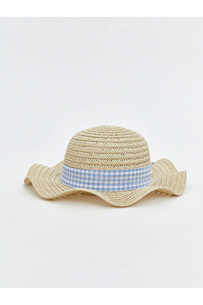 LC Waikiki قبعة شاطئ من القش باللون البيج للفتيات