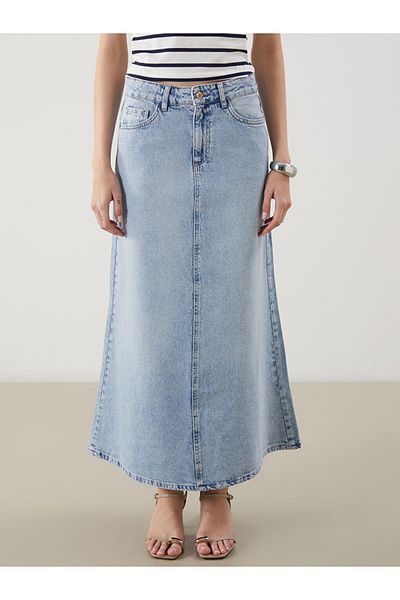 LC Waikiki Indigo Standard Fit Jean Skirt