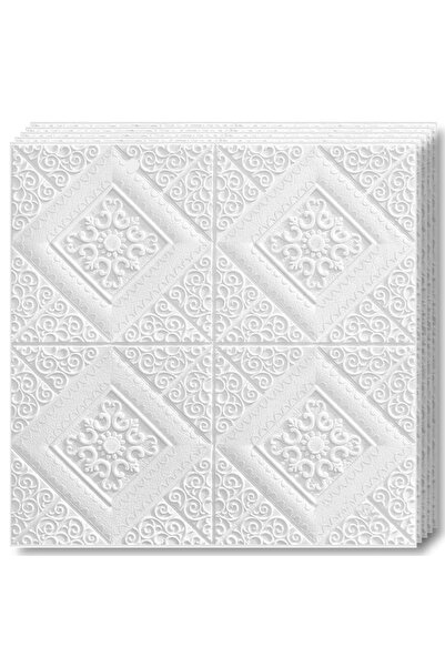 Teno Set 80x Tapet 3D Teno®, suprafata acoperire 39.2 mp, 70x70 cm, alb