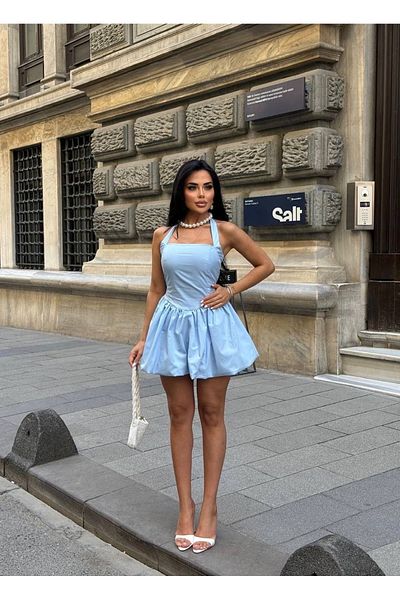 Ekim Store Rochie cu fustă balon cu bretele