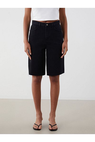 LC Waikiki Jeans Gray Bermuda Fit Women's Jean Shorts