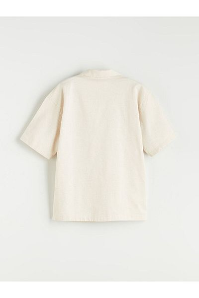 LC Waikiki Ecru Linen Blended Boy's Shirt