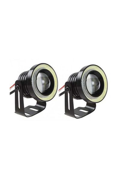 AUTOREY LED Projector Set with Magnifier and Angel Eyes Auto Moto - 64mm