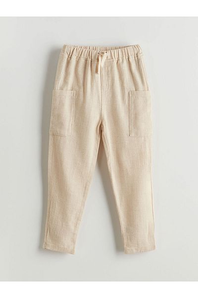 LC Waikiki New Season Elastic Waist Linen Boy's Trousers - S5Lh20Z1