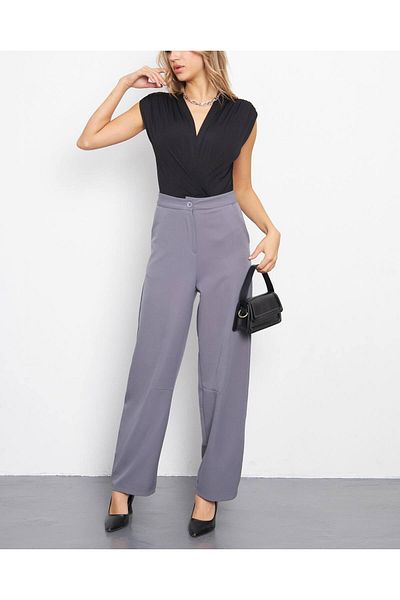 Rift Jeans Double Fabric Baggy Trousers with Back Buckle