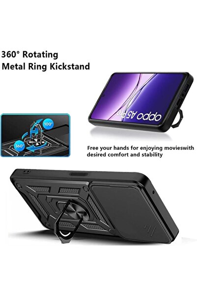 SKYDDAR INNOVATION Θήκη για Oppo A5 Pro 5G / A5 Pro 4G, CamShield, Πράσινη, σετ αυτοκόλλητων