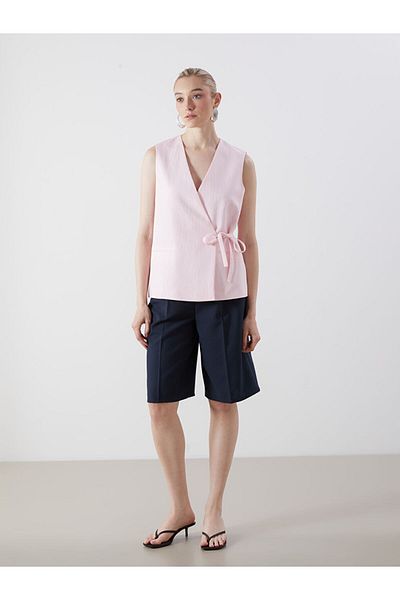 LC Waikiki New Season V-Neck Textured Women's Classic Vest - S5Qy59Z8