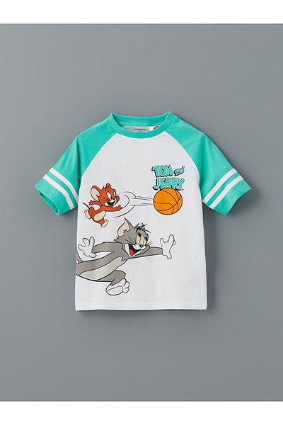 LC Waikiki Lcw Tom and Jerry Printed Boys' T-Shirt and Shorts 2-Piece