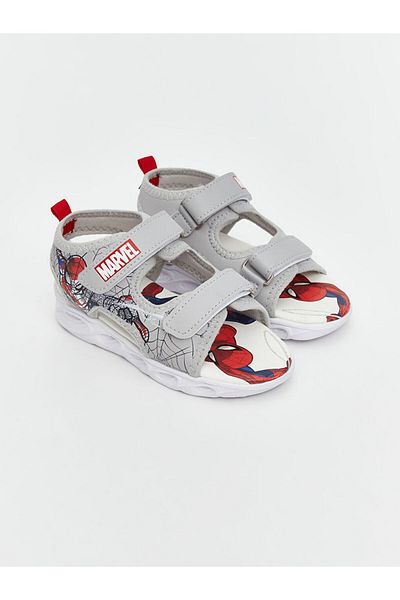 LC Waikiki Gray Spiderman Printed Baby Boy Sandals
