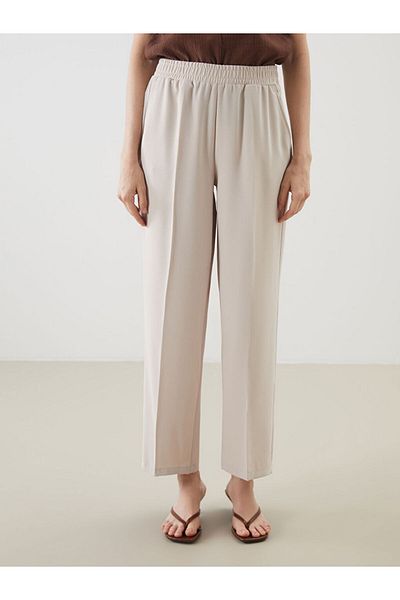 LC Waikiki New Season Elastic Waist Wide Leg Women's Trousers - S5Mh70Z8
