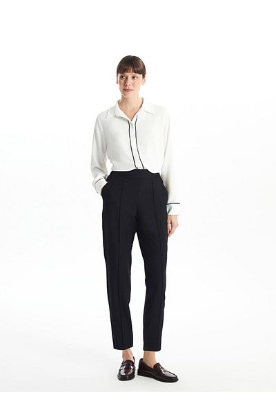 LC Waikiki Pantaloni tip țigară pentru femei cu talie elastică sezon nou - S5G162Z8