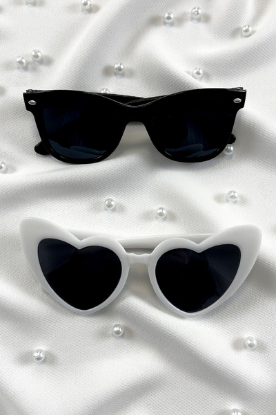 ZEYMERADE Beyaz Kalpli Gelin Damat Gözlük, İkili Bride Akım After Parti Düğün Kına Eğlence Gözlüğü