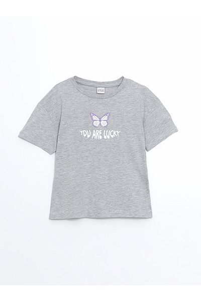 LC Waikiki New Season Crew Neck Girls' T-Shirt - S5Fb13Z4