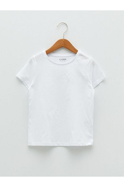 LC Waikiki New Season Crew Neck Basic Short Sleeve Cotton Girls T-Shirt - S21269Z4