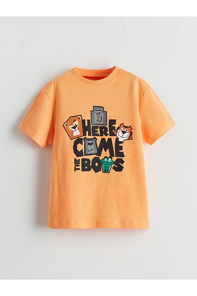 LC Waikiki New Season Crew Neck Printed Boys T-Shirt 3-Piece - S5Ht44Z1