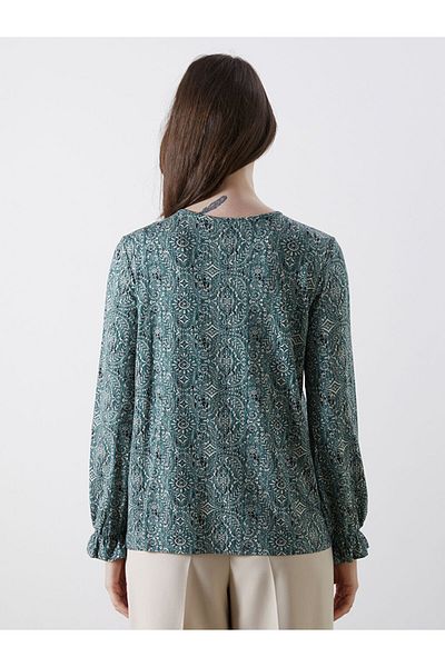 LC Waikiki New Season Crew Neck Patterned Women's Blouse - S5Kg68Z8