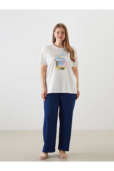 LC Waikiki New Season Crew Neck Printed Women's T-Shirt - S5Jd07Z8