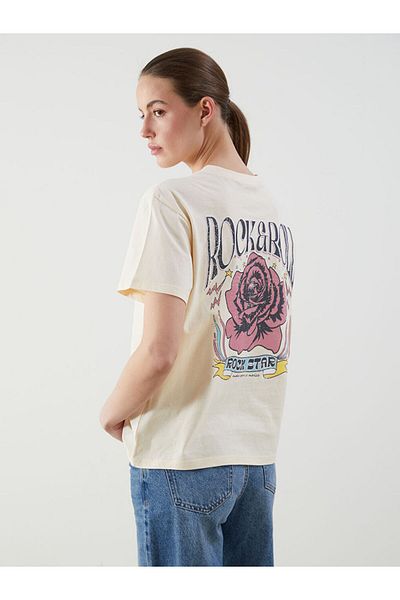 LC Waikiki Νέα σεζόν Crew Neck Printed Γυναικείο Tisort - S5KR10Z8