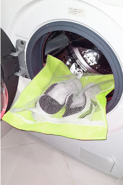 Aksoy Dizayn Yellow - Zippered - Sensitive Laundry Slippers Shoe Washing Net Large Size (305305)