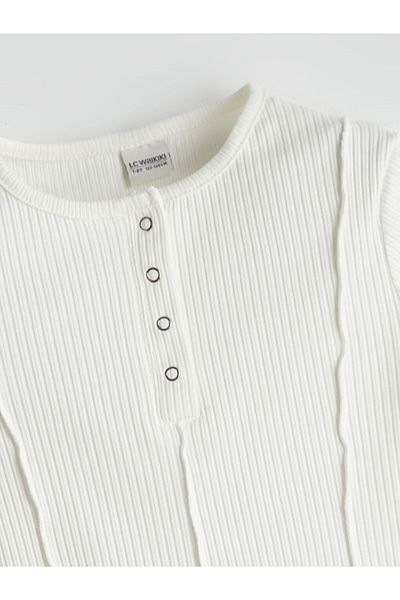 LC Waikiki New Season Crew Neck Girls Crop T-Shirt - S5Nm56Z4