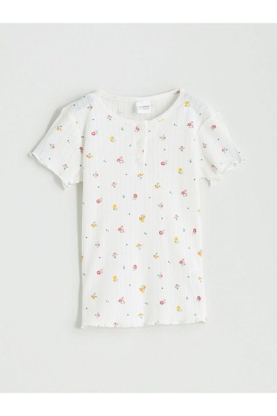 LC Waikiki New Season Floral Girls' Shorts Pajama Set - S5Ki84Z1