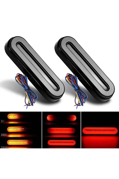 AUTOREY 12.4 cm LED Stop-Brake Lamps, Auto with Dynamic Signaling and NEON Effect AutoREY®