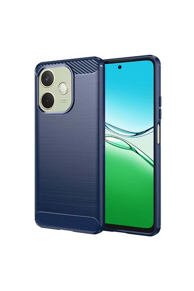 SKYDDAR INNOVATION Carcasă pentru Oppo A5 Pro 5G / A5 Pro 4G, silicon carbon, silicon premium, subțire, albastră, set autocolant
