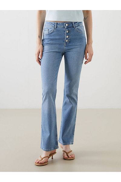 LC Waikiki New Season Crop Flare Women's Jean Trousers - S5Pq40Z8