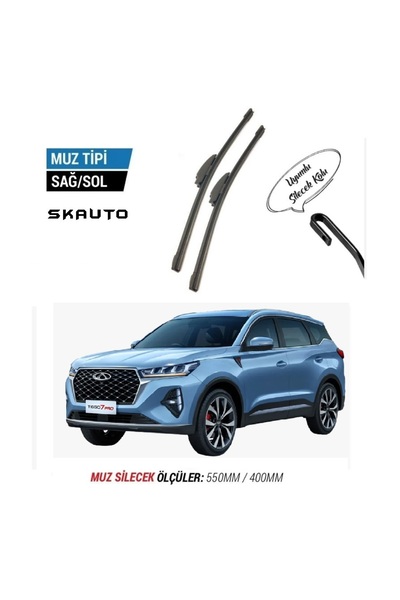 SKAUTO Chery Tiggo 7 Pro Ön Cam Muz Silecek Takımı (2023-2025)