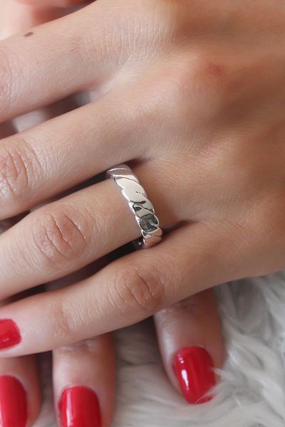 Celira Silver Color Spiral Model Women's Ring