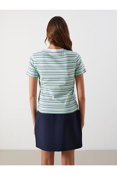 LC Waikiki New Season Crew Neck Striped Women's T-Shirt - S5Pe46Z8