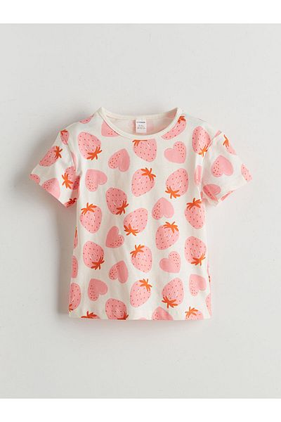 LC Waikiki New Season Crew Neck Printed Girls' T-Shirt - S5Jf81Z1
