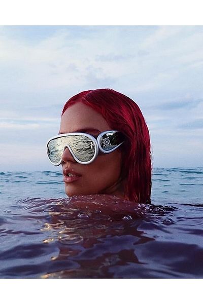 TOEECY UV 400 retro polarized classic sunglasses with shiny frame for women, white, TOEECY