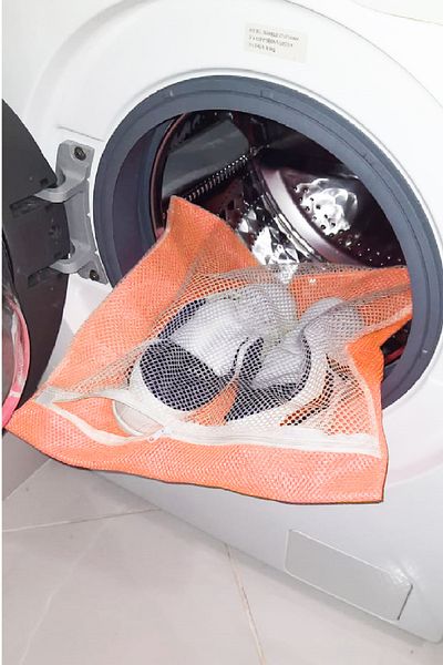 Aksoy Dizayn Orange - Zippered - Sensitive Laundry Slippers Shoe Washing Net Large Size (305305)