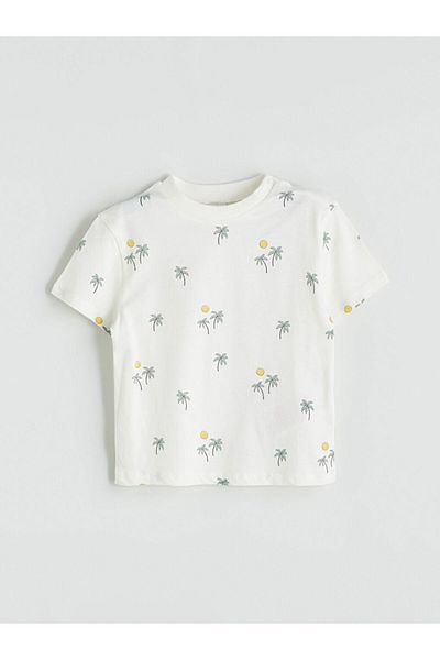 LC Waikiki Printed Baby Boy T-Shirt and Salopet 2-Piece