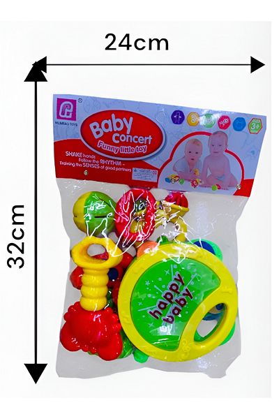 rexa Baby Musical Rattle Toy Set – Colorful Concert-Themed Rattles for Infants & Toddlers