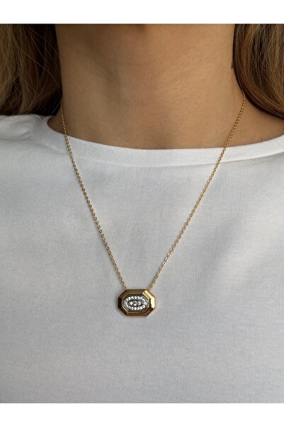 mysteriajewelry Özel Taş Detaylı Çelik Zarif Kolye