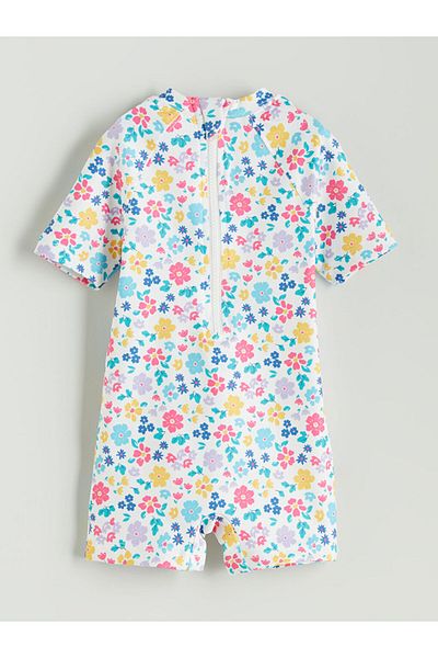 LC Waikiki New Season Crew Neck Floral Baby Girl Swimsuit - S5Or73Z1
