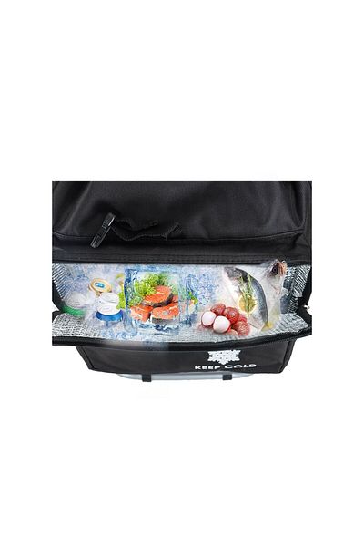 Madisson Shopping Bag Sw42028, Polyester, 98 X 35 X 30 Cm, 55l, 2 Wheels, Insulated Pocket, Black