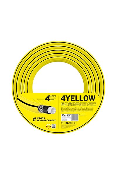 Cellfast Garden hose Cellfast 4YELLOW 3/4", 50m, 4 layers, UV protection, anti-twist
