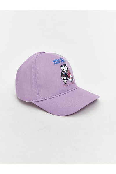 LC Waikiki Lilac Hello Kitty Embroidered Girl's Cap Hat
