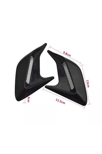 AUTOREY Car Ornament Set for Fender, Doors, Hood, Glossy Black Color AutoREY® Premium