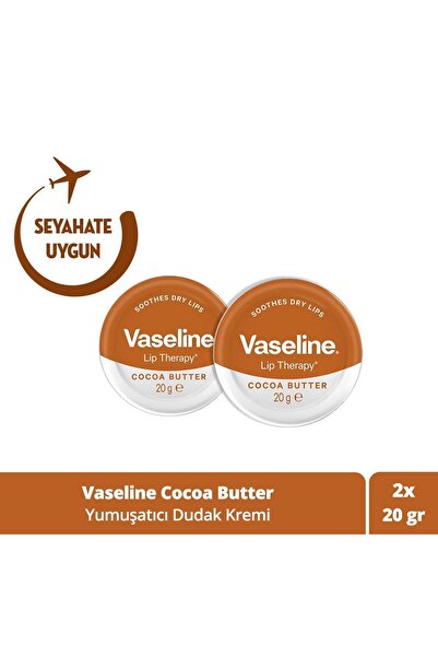 Vaseline Lip Therapy Softening Lip Cream Cocoa Butter 20 G X2 Pieces
